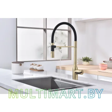 Смеситель Paulmark Magneto One Ma213188-SBG (светлое брашированное золото) картинка 5